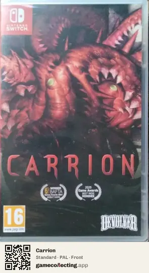 Carrion Nintendo Switch, PAL box front