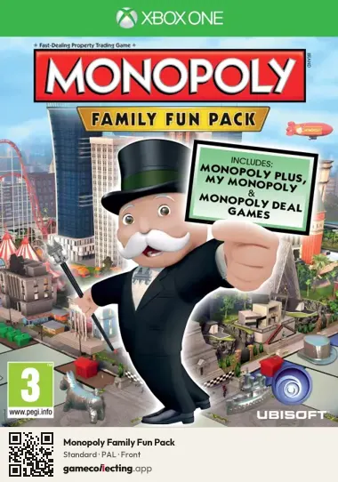 Monopoly Family Fun Pack Xbox One, PAL box front