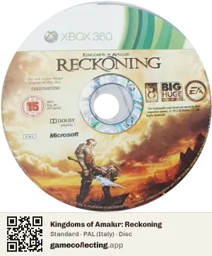 Kingdoms of Amalur: Reckoning Xbox 360, PAL disc
