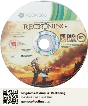 Kingdoms of Amalur: Reckoning Xbox 360, PAL disc