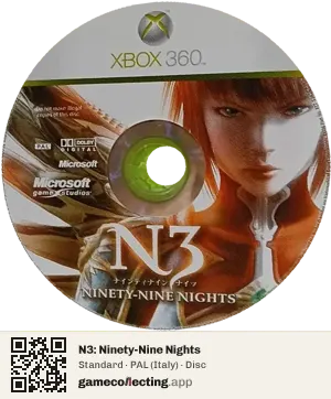 N3: Ninety-Nine Nights Xbox 360, PAL disc
