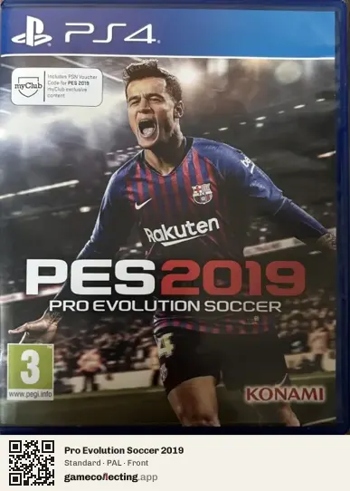 Pro Evolution Soccer 2019 PlayStation 4, PAL box front