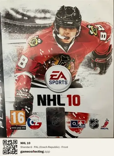 NHL 10 PlayStation 3, Czech Republic box front