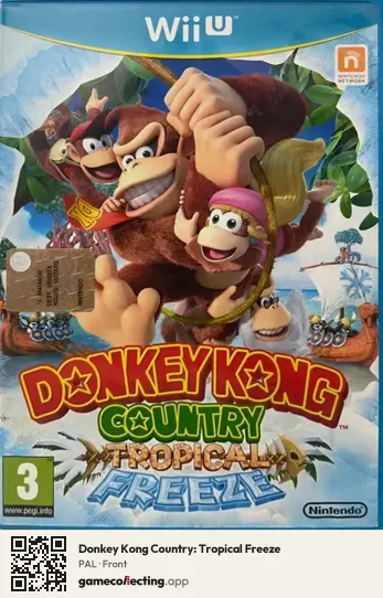 Donkey Kong Country: Tropical Freeze Nintendo Wii U, PAL box front