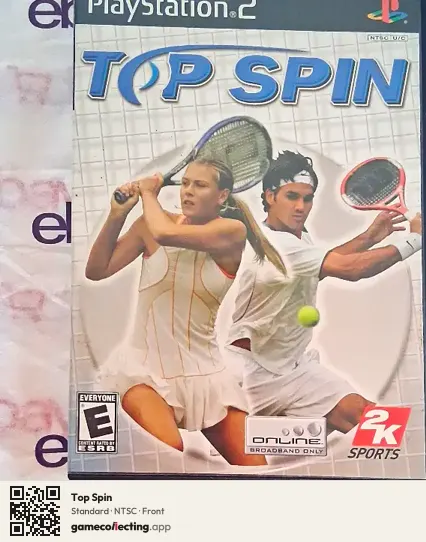 Top Spin PlayStation 2, NTSC box front