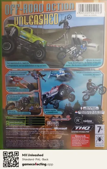 MX Unleashed Xbox, PAL box back