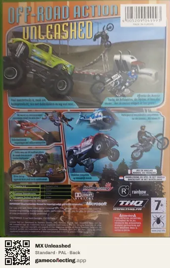 MX Unleashed Xbox, PAL box back
