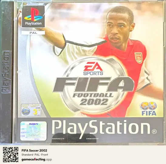 FIFA Soccer 2002 PlayStation, PAL box front