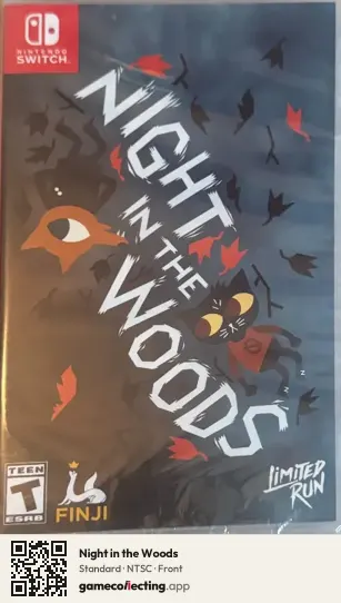 Night in the Woods Nintendo Switch, NTSC box front