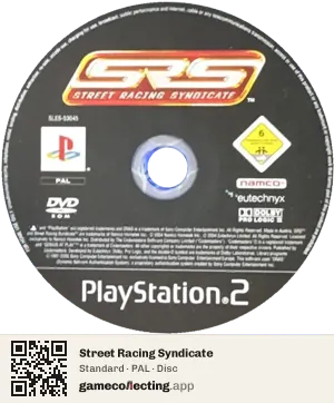 Street Racing Syndicate PlayStation 2, PAL disc