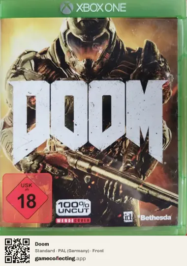 Doom Xbox One, Germany box front