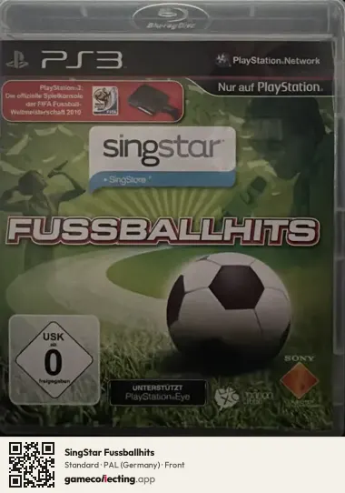 SingStar Fussballhits PlayStation 3, Germany box front