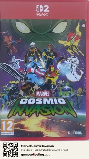 Marvel Cosmic Invasion Nintendo Switch 2, United Kingdom box front