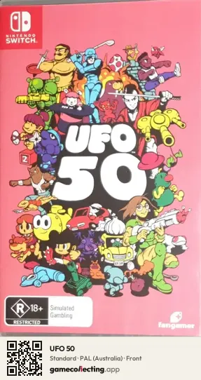 UFO 50 Nintendo Switch, Australia box front