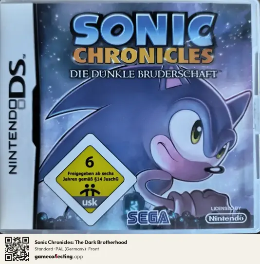 Sonic Chronicles: The Dark Brotherhood Nintendo DS, Germany box front