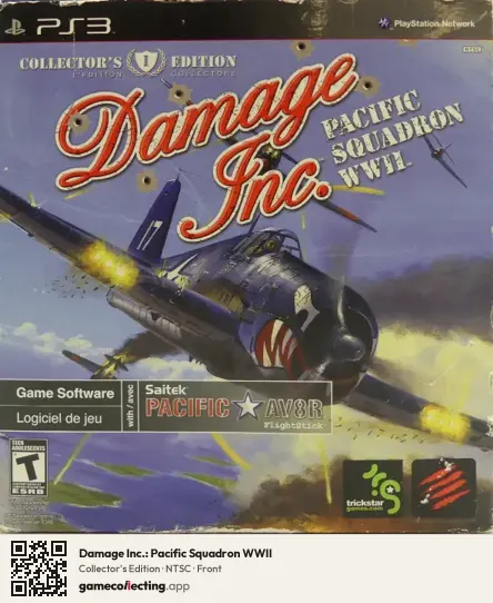 Damage Inc.: Pacific Squadron WWII PlayStation 3, NTSC box front