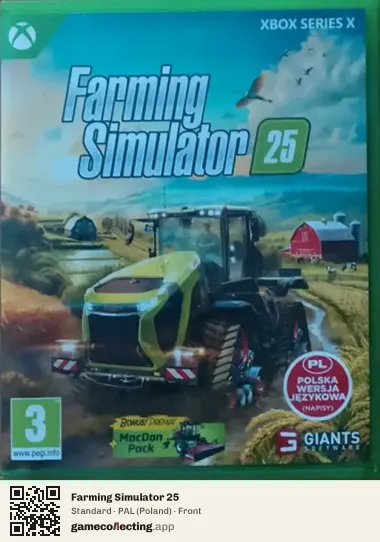 Farming Simulator 25 Xbox Series X, Poland box front