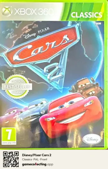Disney/Pixar Cars 2 Xbox 360, PAL box front