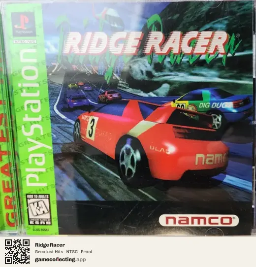 Ridge Racer PlayStation, NTSC box front