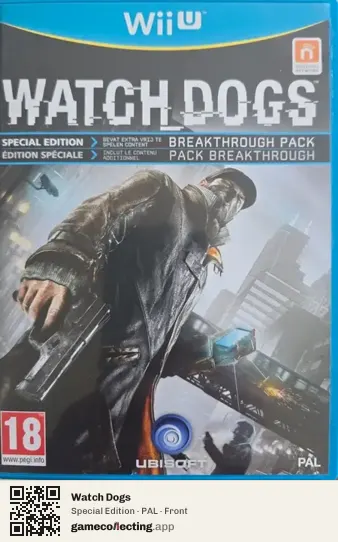 Watch Dogs Nintendo Wii U, PAL box front