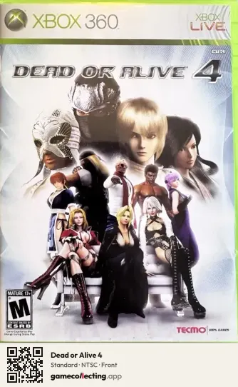 Dead or Alive 4 Xbox 360, NTSC box front