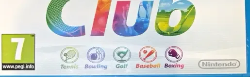 Wii Sports Club, the PEGI square on its front