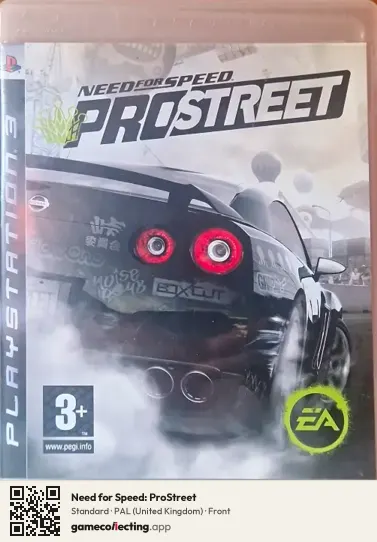 Need for Speed: ProStreet PlayStation 3, United Kingdom box front