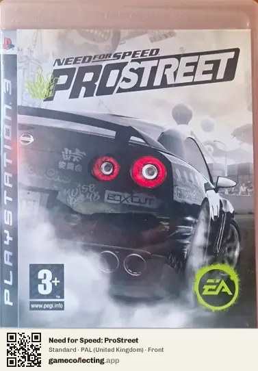 Need for Speed: ProStreet PlayStation 3, United Kingdom box front