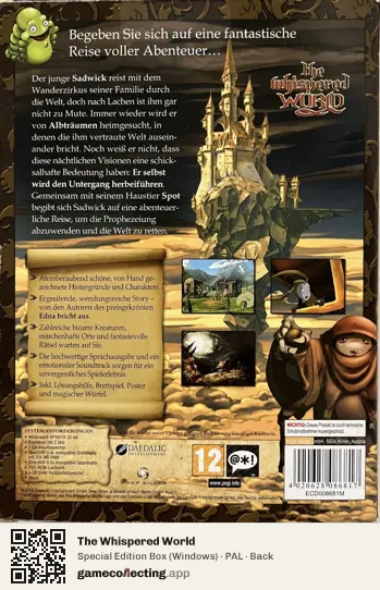 The Whispered World Computer, PAL box back