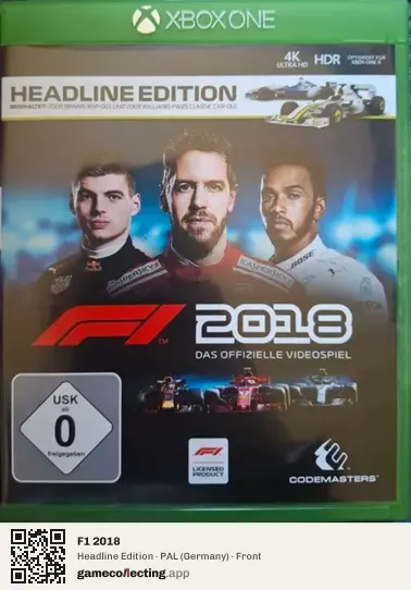F1 2018 Xbox One, Germany box front