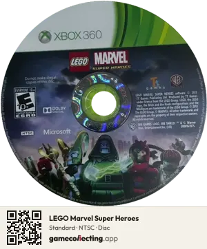 LEGO Marvel Super Heroes Xbox 360, NTSC disc