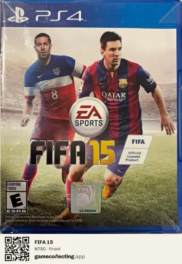 FIFA 15 PlayStation 4, NTSC box front