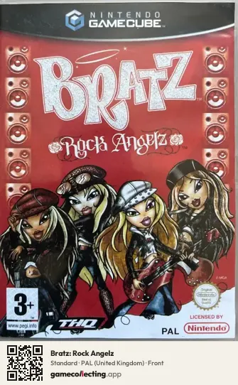 Bratz: Rock Angelz Nintendo GameCube, United Kingdom box front