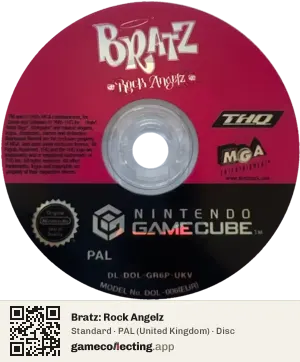 Bratz: Rock Angelz Nintendo GameCube, PAL disc