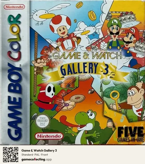 Game & Watch Gallery 3 Game Boy Color, PAL box front