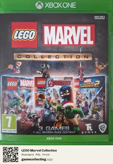LEGO Marvel Collection Xbox One, PAL box front