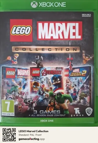 LEGO Marvel Collection Xbox One, PAL box front