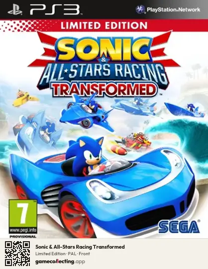 Sonic & All-Stars Racing Transformed PlayStation 3, PAL box front
