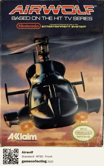 Airwolf Nintendo Entertainment System, NTSC box front