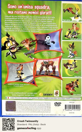 Crash Twinsanity PlayStation 2, Italy box back