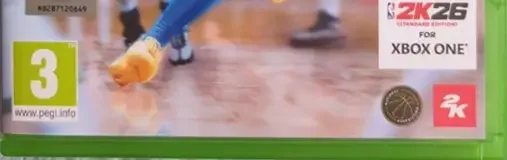 NBA 2K26, the PEGI square on its front