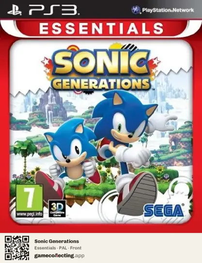 Sonic Generations PlayStation 3, PAL box front