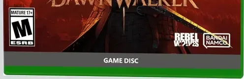 The Blood of Dawnwalker, the ESRB box on its front
