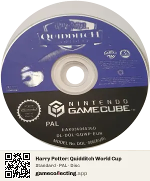 Harry Potter: Quidditch World Cup Nintendo GameCube, PAL disc