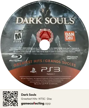 Dark Souls PlayStation 3, NTSC disc