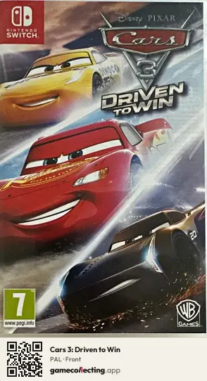 Cars 3: Driven to Win Nintendo Switch, PAL box front