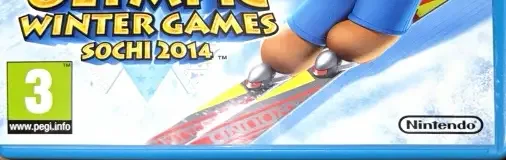 Mario & Sonic at the Sochi 2014 Olympic Winter Games, the PEGI square on its front