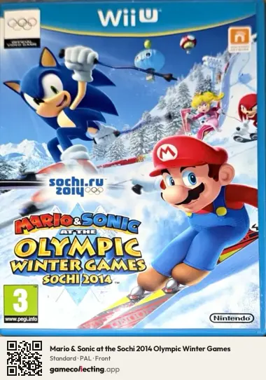 Mario & Sonic at the Sochi 2014 Olympic Winter Games Nintendo Wii U, PAL box front