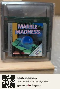 Marble Madness Game Boy Color, PAL cartridge label