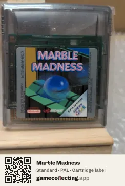 Marble Madness Game Boy Color, PAL cartridge label